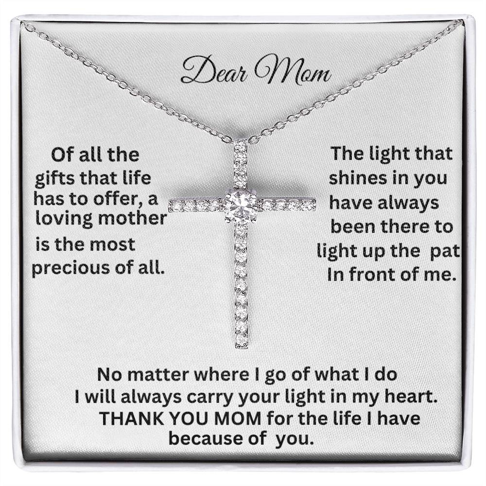 DEAR MOM  CROSS  NECKLACE