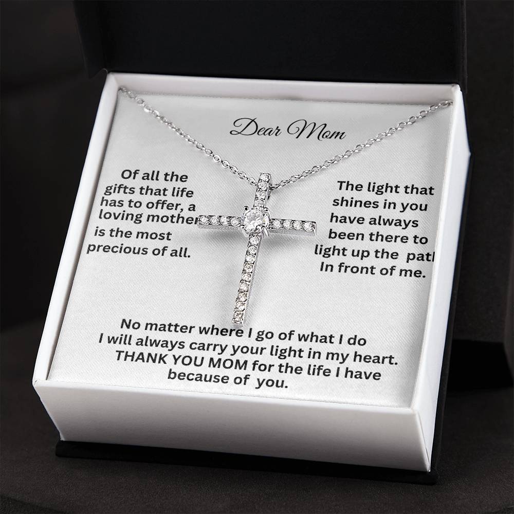 DEAR MOM  CROSS  NECKLACE