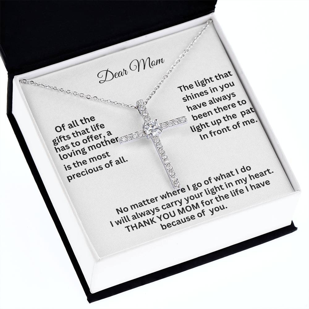 DEAR MOM  CROSS  NECKLACE