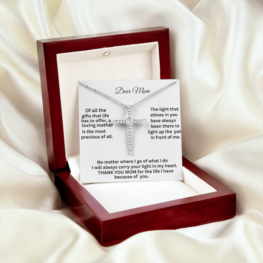 DEAR MOM  CROSS  NECKLACE