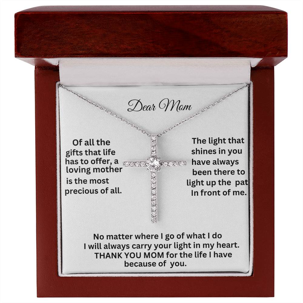 DEAR MOM  CROSS  NECKLACE