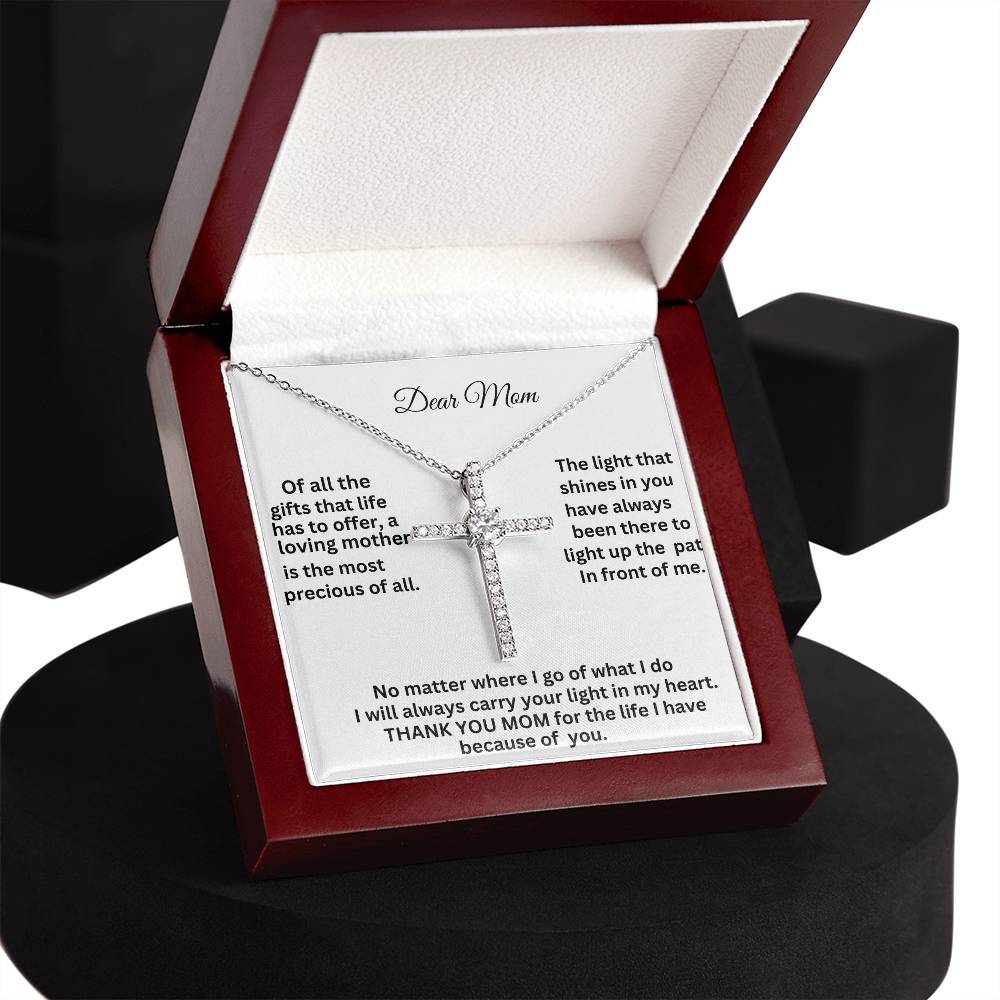 DEAR MOM  CROSS  NECKLACE