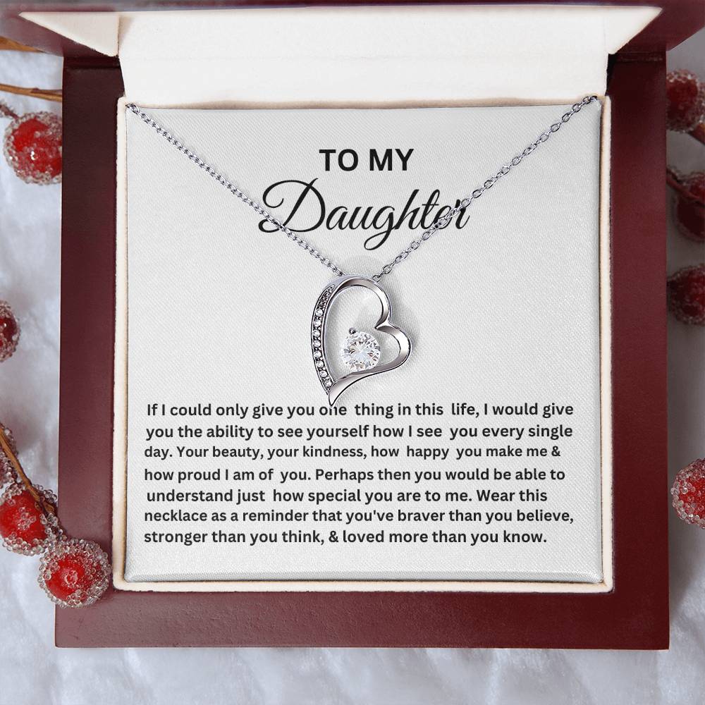 TO MY DAUGHTER HEART NECKLACE