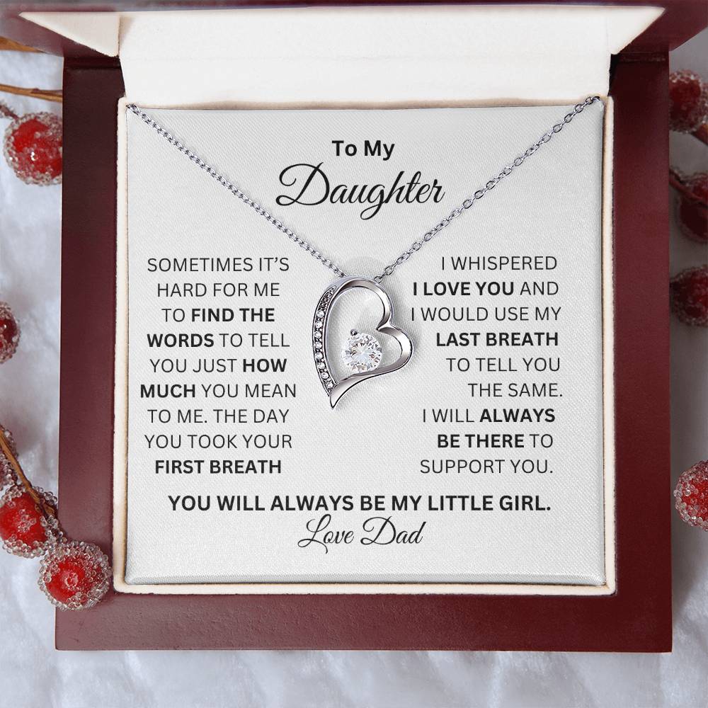 TO MY DAUGHTER FOREVER LOVE NECKLACE