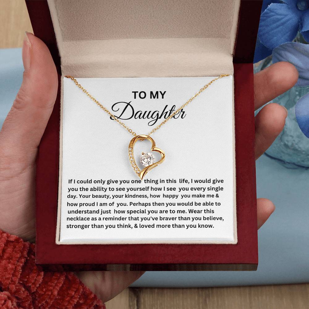 TO MY DAUGHTER HEART NECKLACE