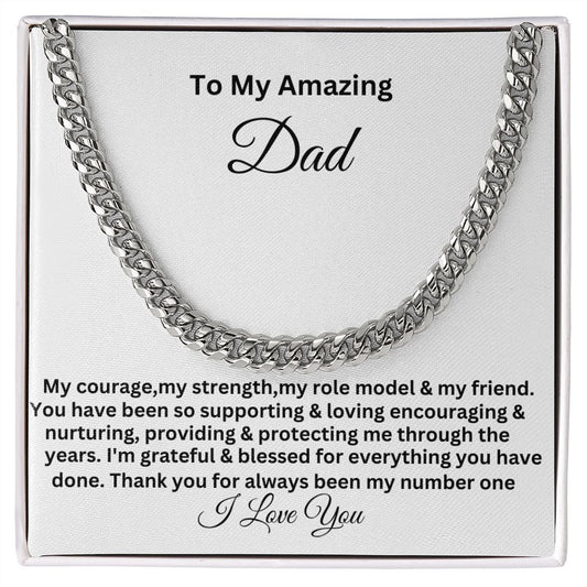 to my amazing dad chain