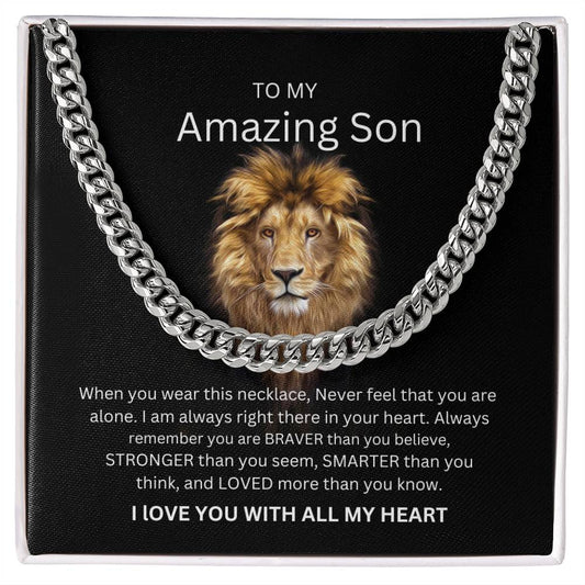 TO MY AMAZING SON CUBAN LINK CHAIN