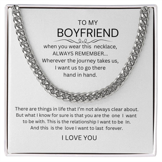 TO MY BOYFRIEND CUBIN LINK CHAIN