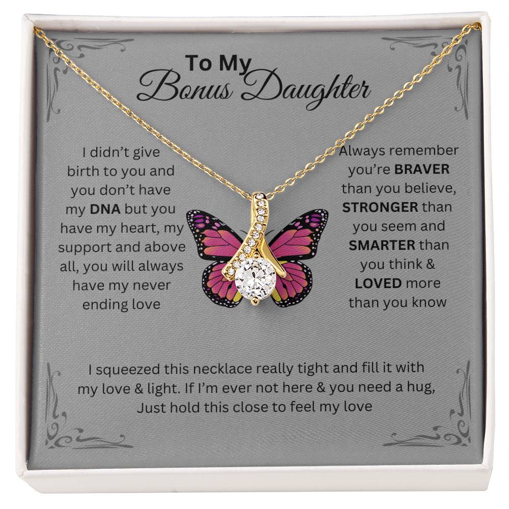 TO MY BONUS DAUGHTER ALLURING BEAUTY NECKLACE