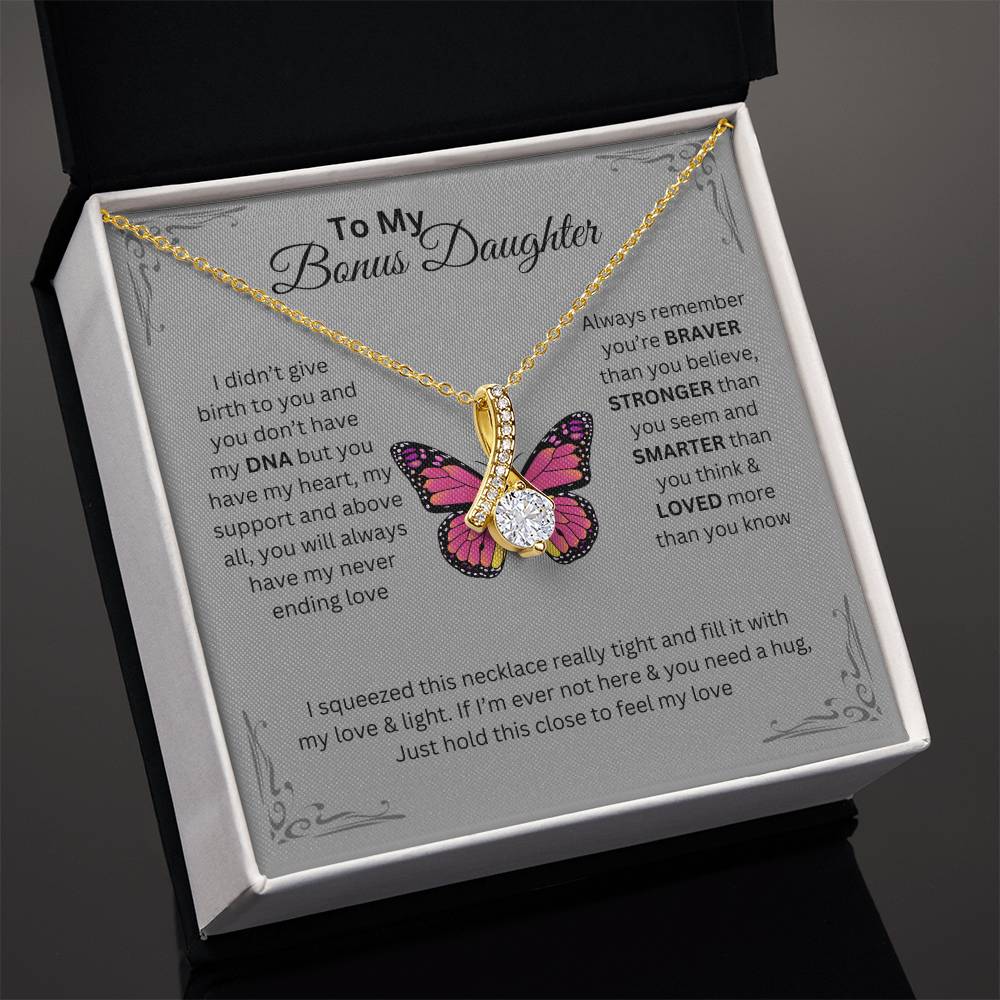 TO MY BONUS DAUGHTER ALLURING BEAUTY NECKLACE