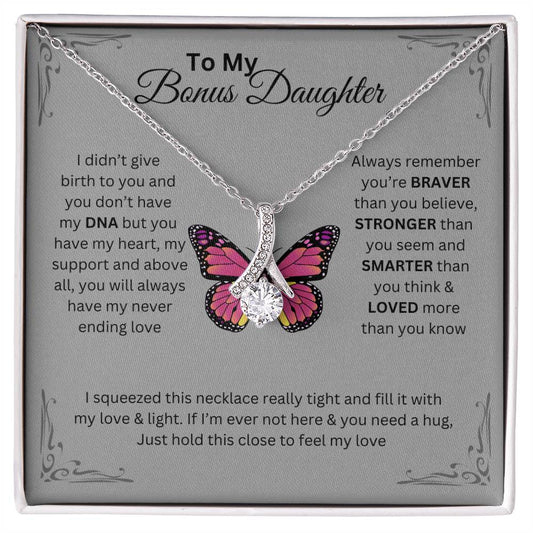 TO MY BONUS DAUGHTER ALLURING BEAUTY NECKLACE