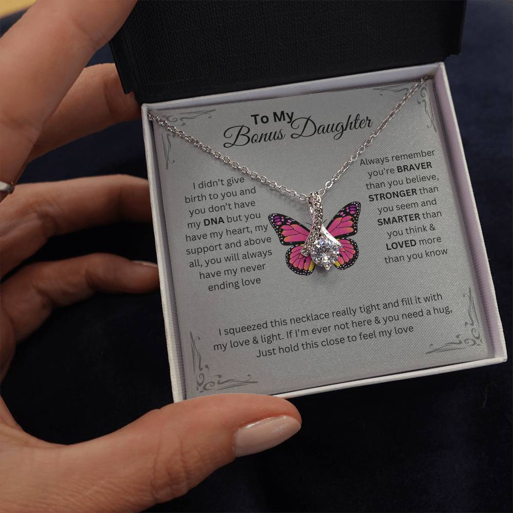 TO MY BONUS DAUGHTER ALLURING BEAUTY NECKLACE