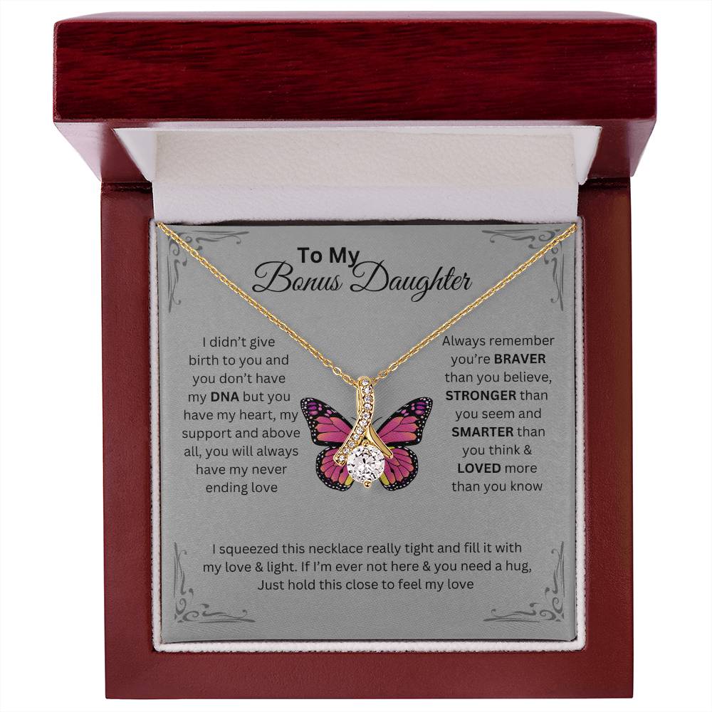 TO MY BONUS DAUGHTER ALLURING BEAUTY NECKLACE