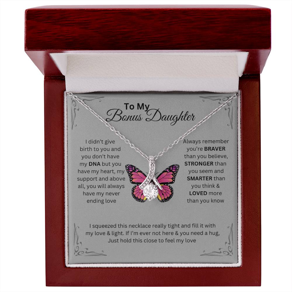 TO MY BONUS DAUGHTER ALLURING BEAUTY NECKLACE