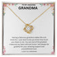 To My Amazing Grandma Love Knot Necklace (Yellow & White Gold Variants)