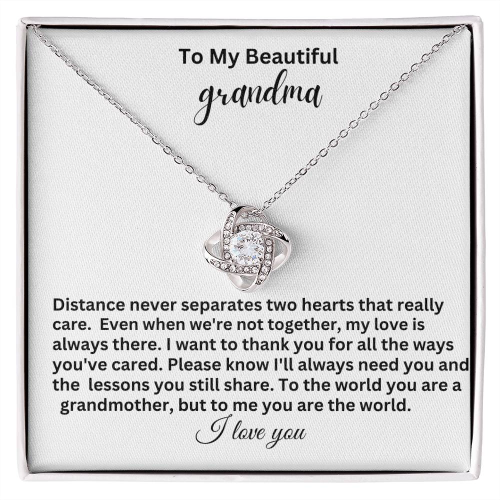 to my beatiful grandma pendent