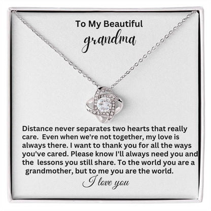 to my beatiful grandma pendent