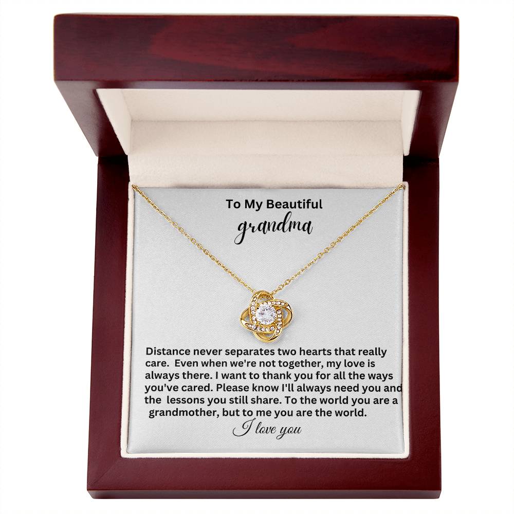 to my beatiful grandma pendent