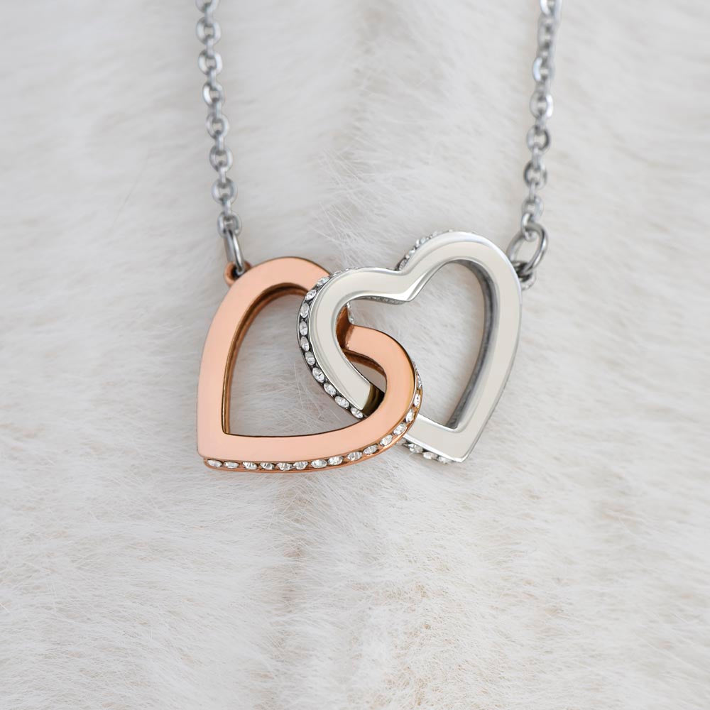 TO MY BELOVED GRANDDAUGHTER INTERLOCK HEART NECKLACE