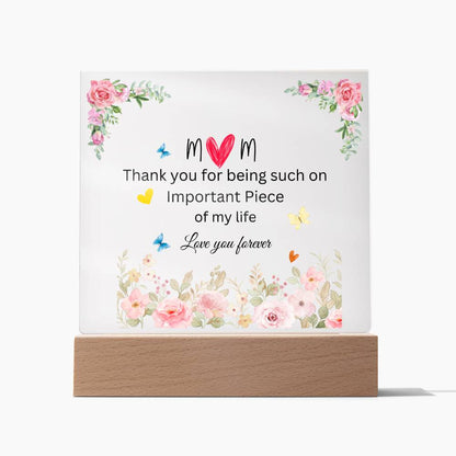 MUM ACRYLIC SQUARE PLAQUE