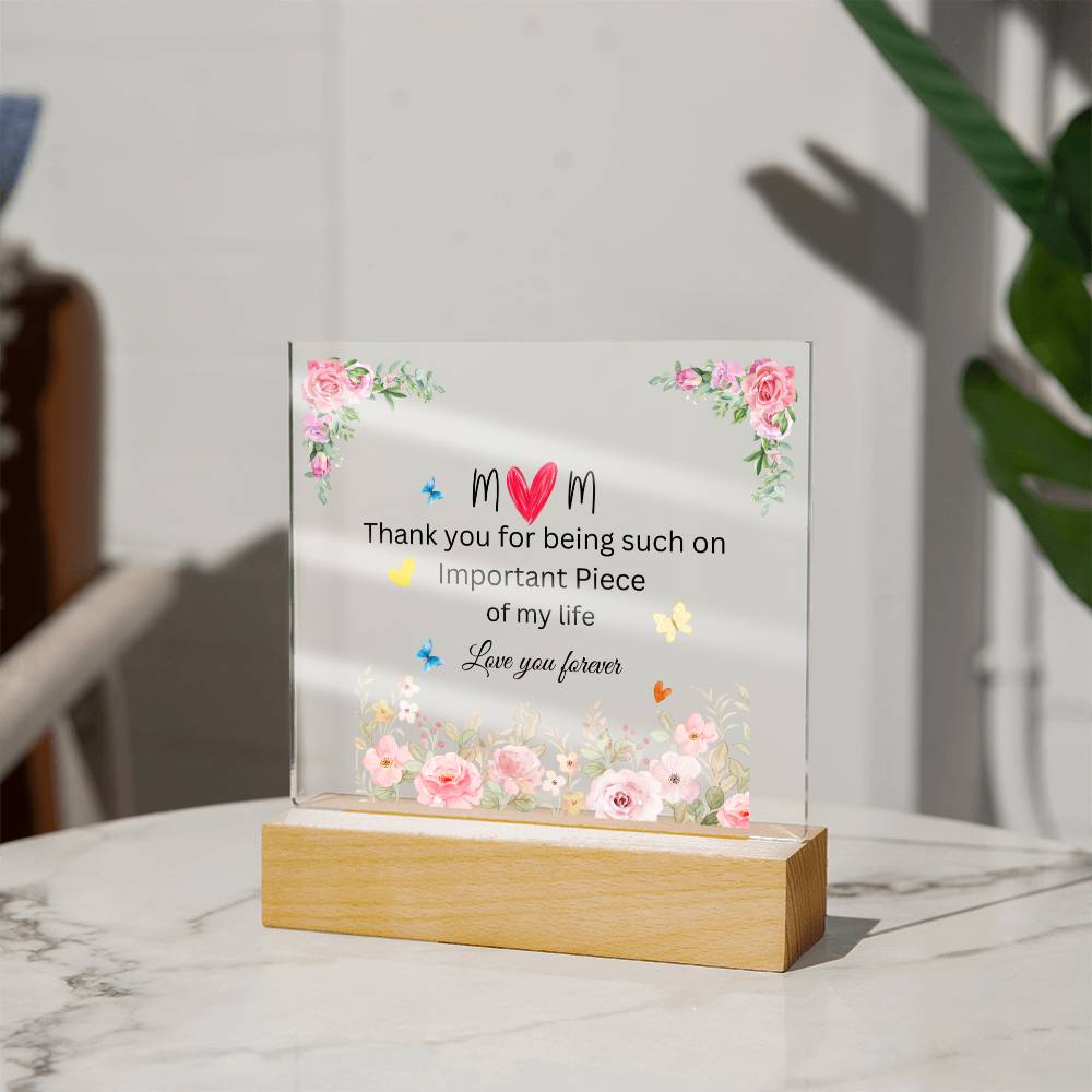 MUM ACRYLIC SQUARE PLAQUE