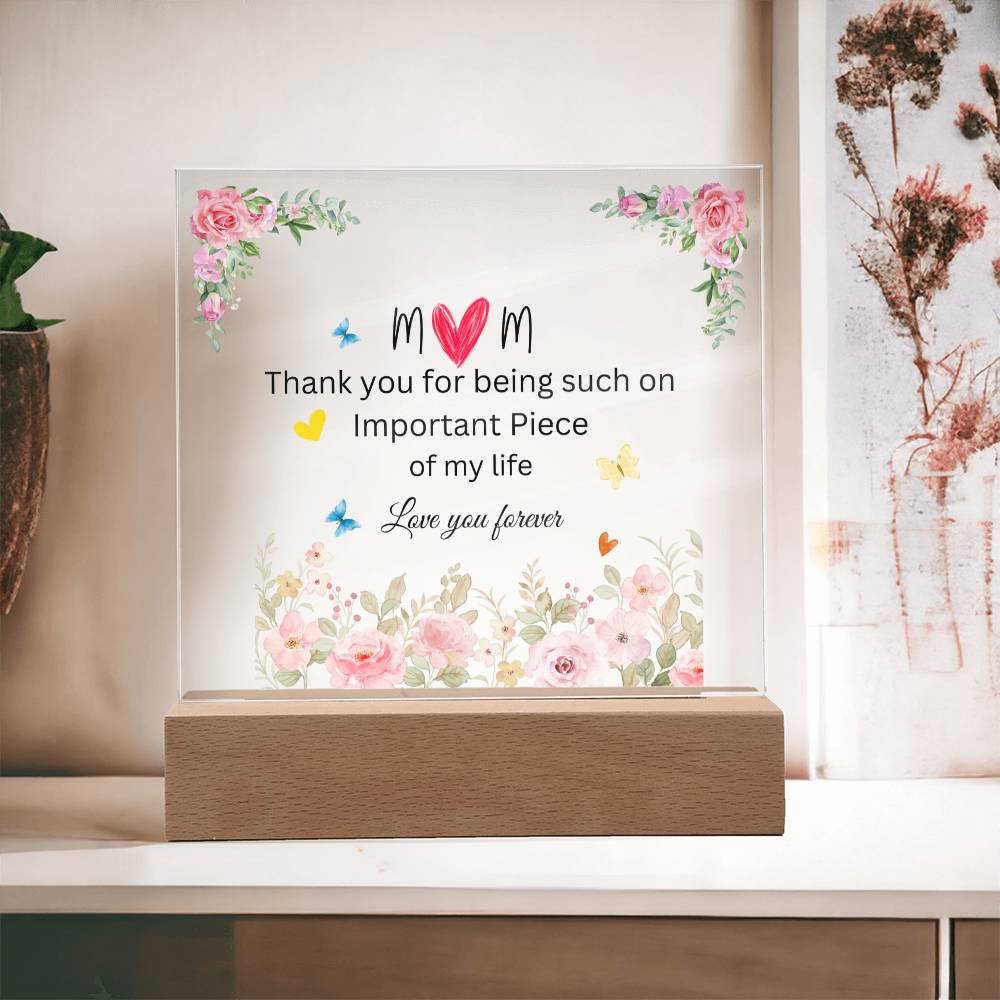 MUM ACRYLIC SQUARE PLAQUE