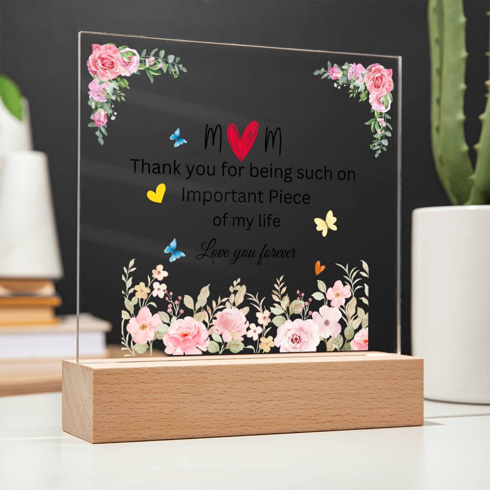 MUM ACRYLIC SQUARE PLAQUE