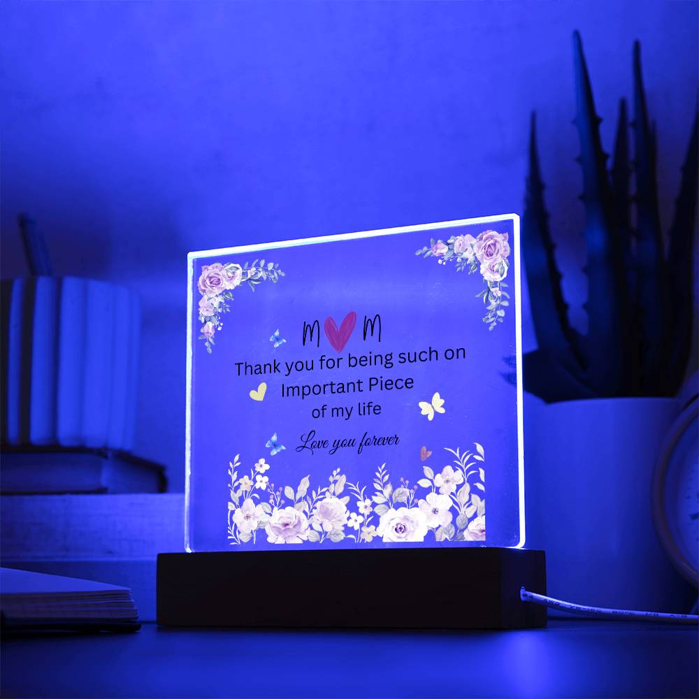 MUM ACRYLIC SQUARE PLAQUE