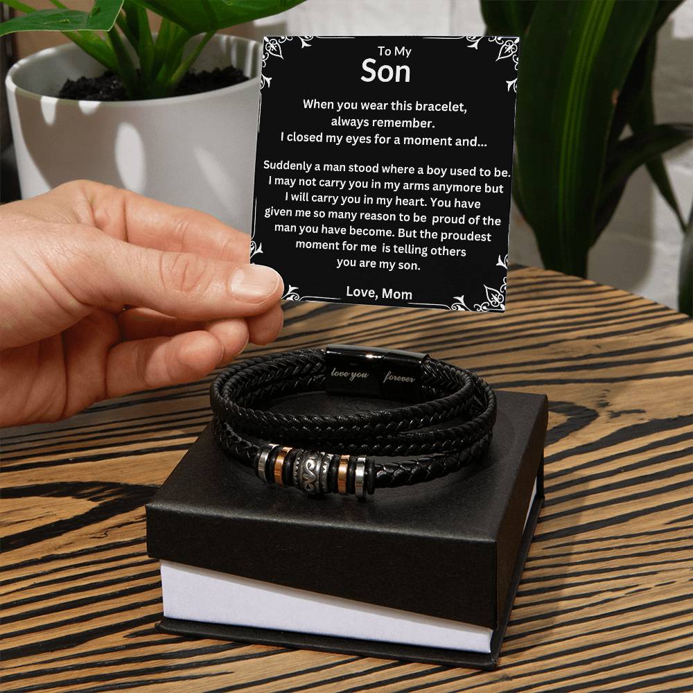 TO MY SON LOVE YOU FOREVER BRACELET