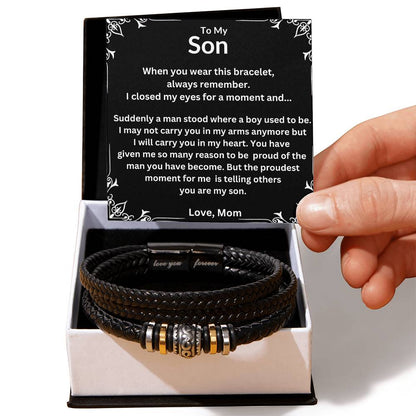 TO MY SON LOVE YOU FOREVER BRACELET