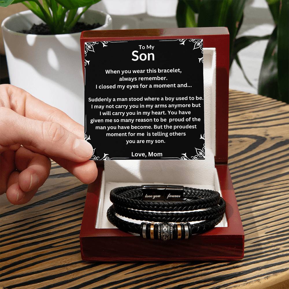 TO MY SON LOVE YOU FOREVER BRACELET