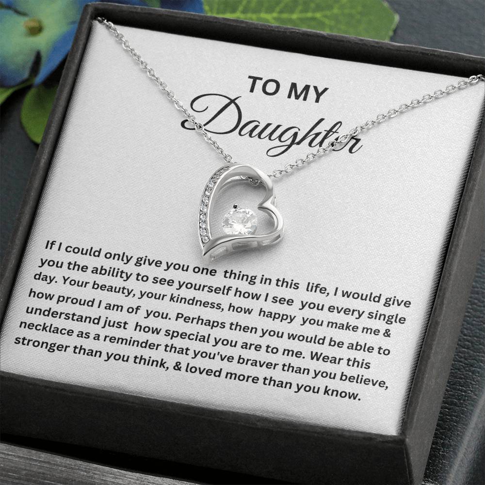 TO MY DAUGHTER  HEART  NECKLACE