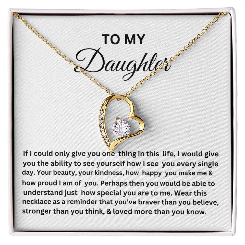 TO MY DAUGHTER HEART NECKLACE