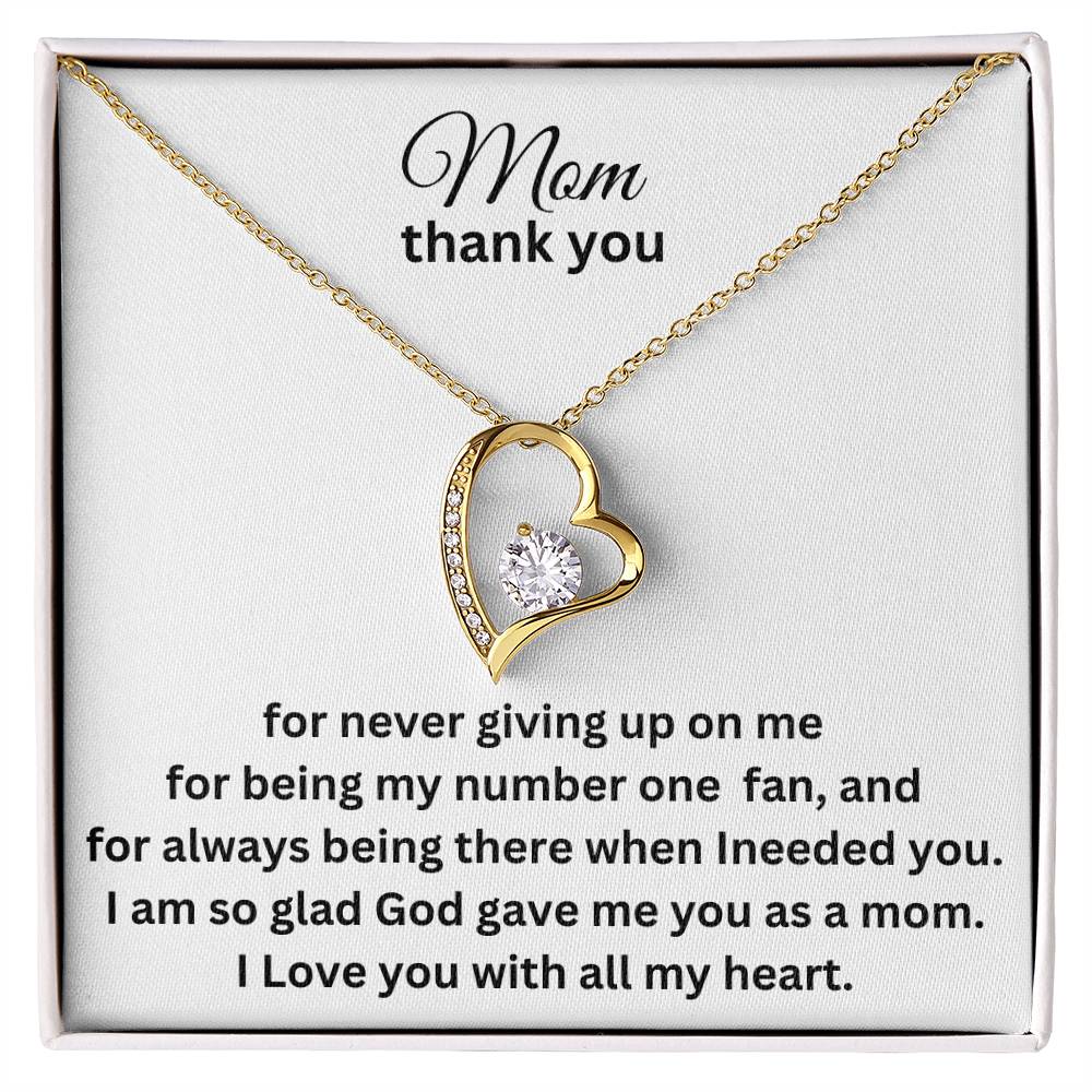 Mom thank you Forever Love Necklace