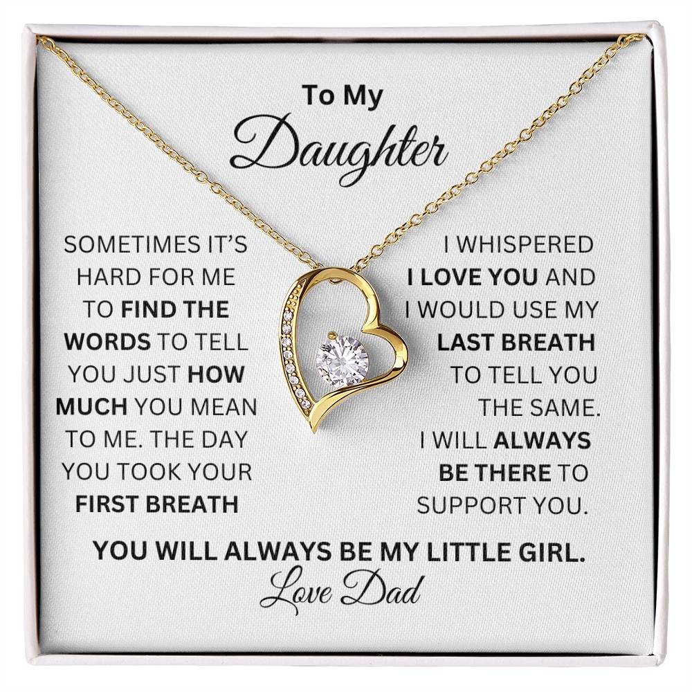 TO MY DAUGHTER FOREVER LOVE NECKLACE