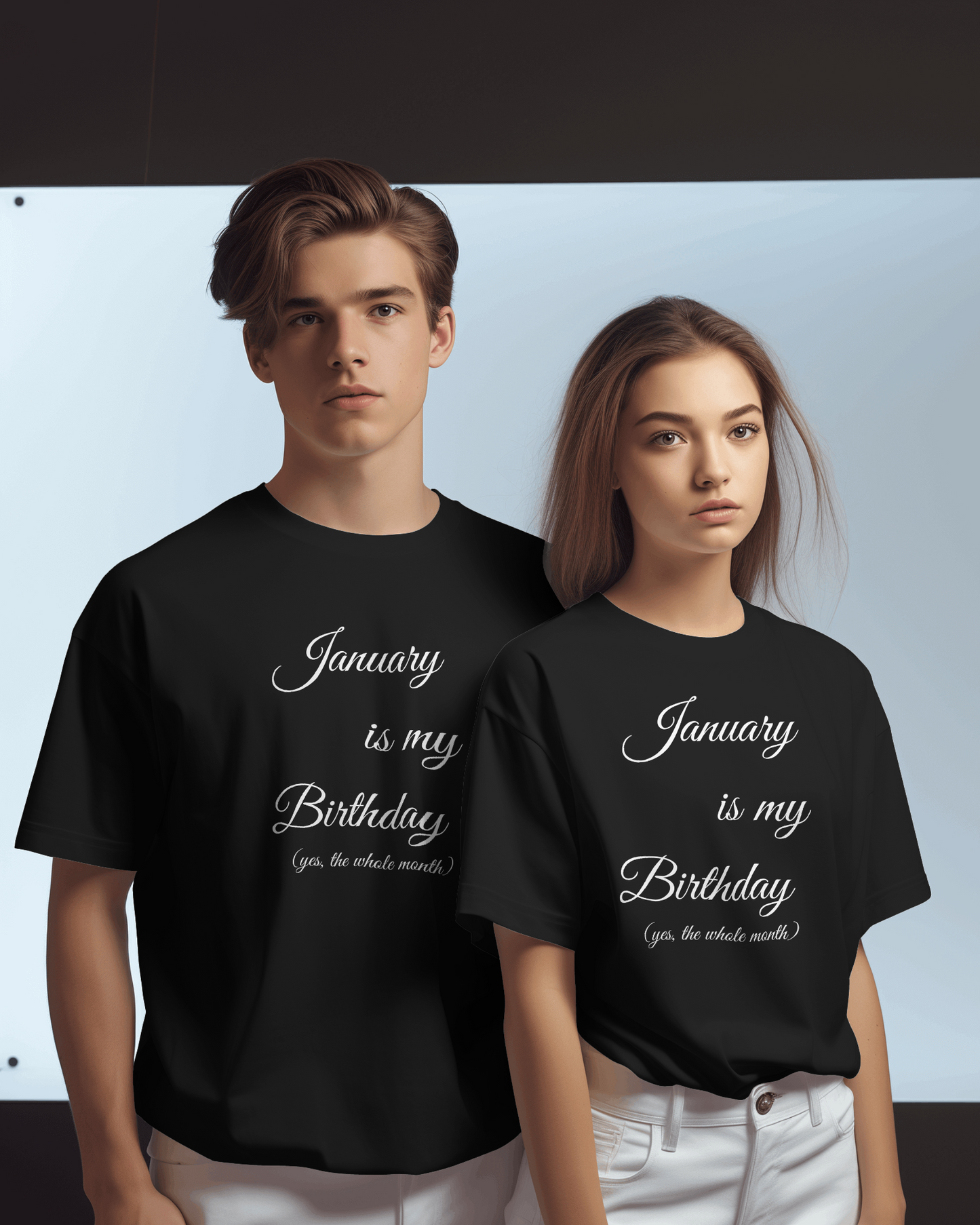 January Birthday shirts