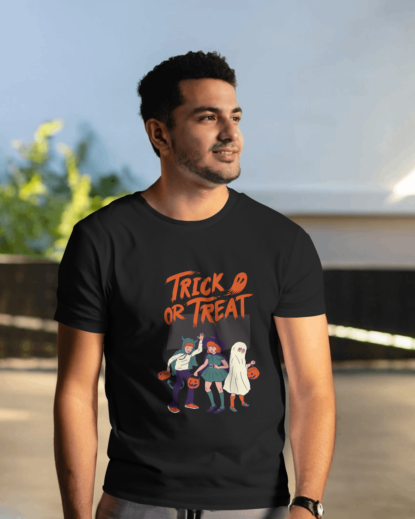 short sleeve t shirt trick or treat